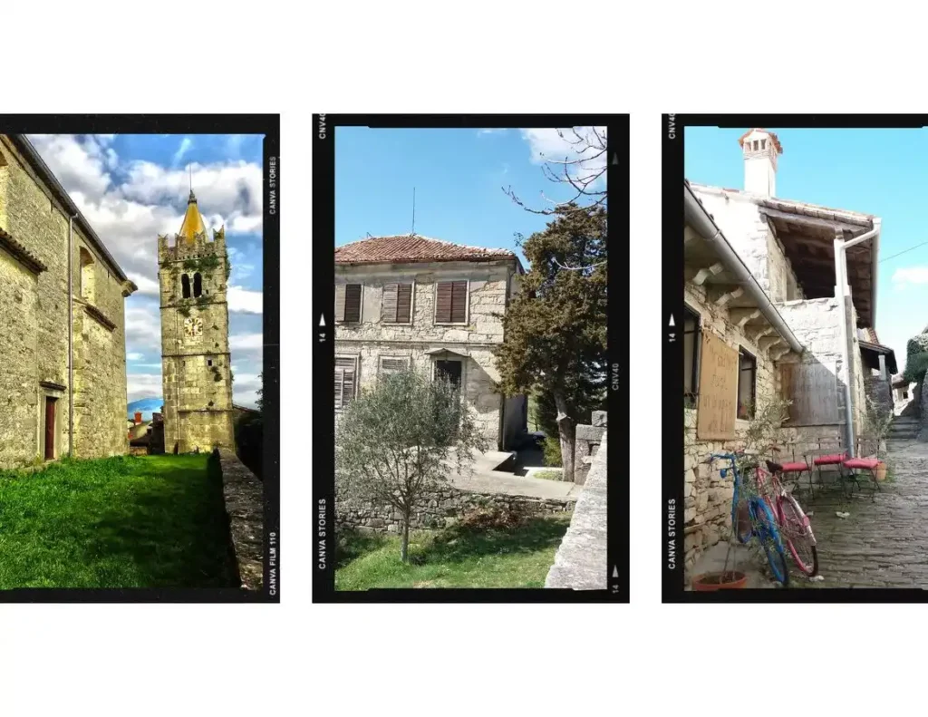 Najmanji Hum, zvonik, ulice, škola. Foto©Z.R.