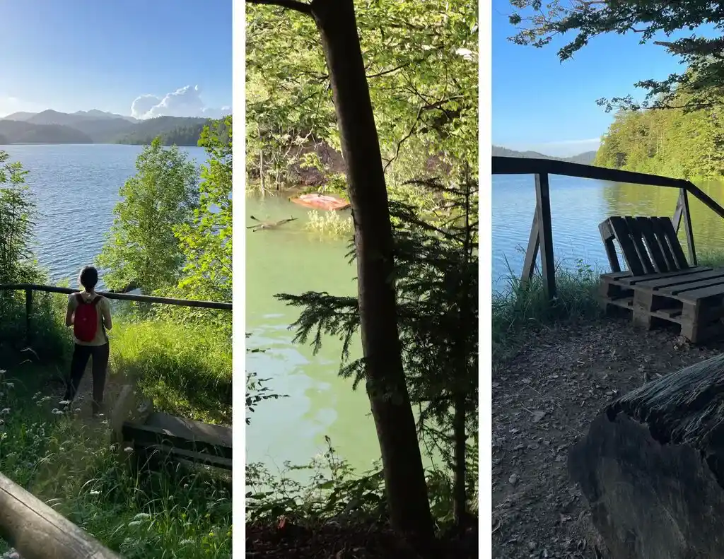 Zalazak na Lokvarskom jezeru, šetnja uz jezero. Foto©Z.R., 2024