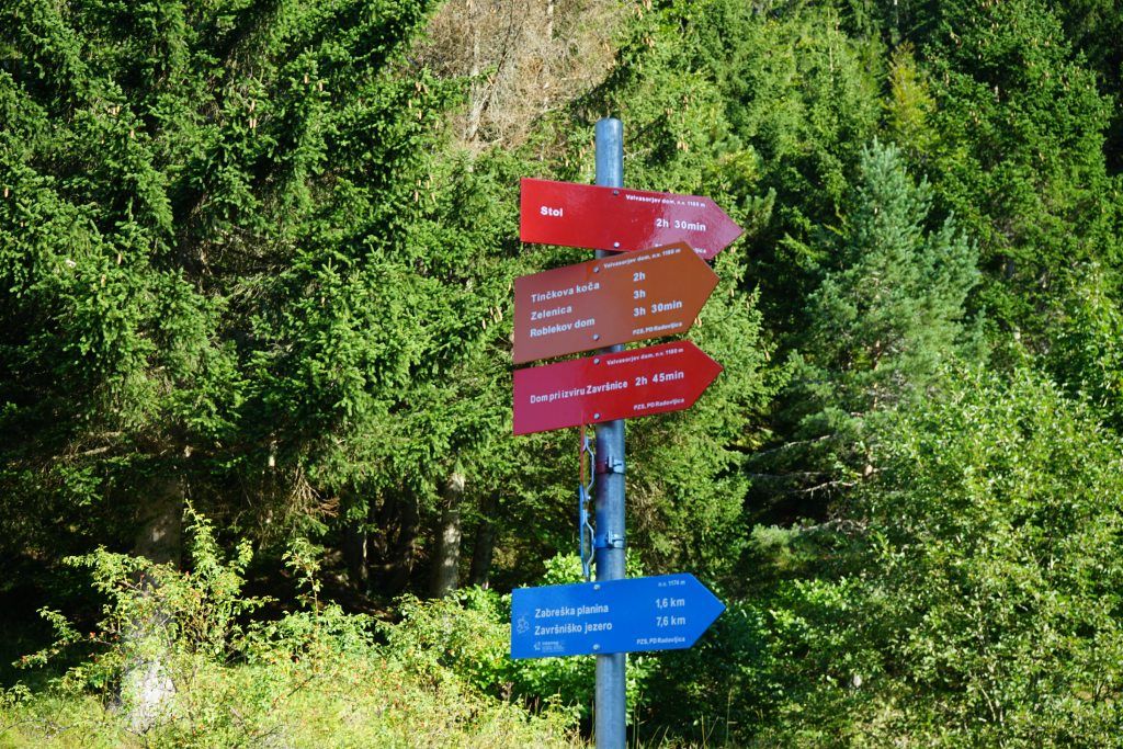 Stol, planinarske oznake