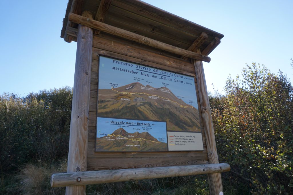 Col di Lana, Dolomiti, povijesno mjesto.