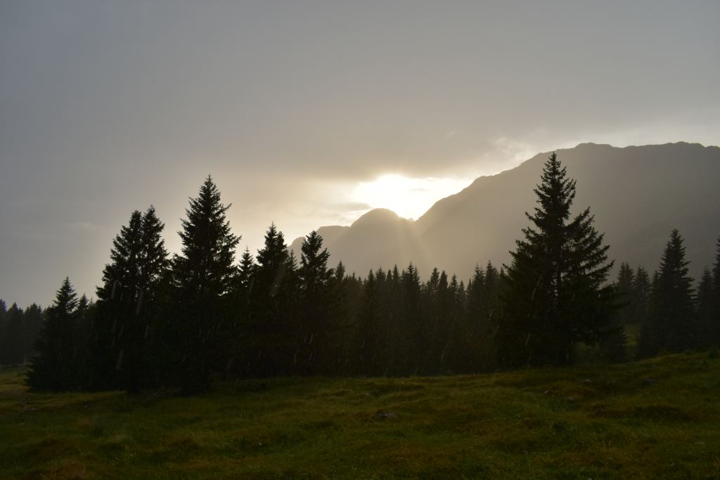 Cima di Terrarossa, dolina osunčana nakon kiše.
