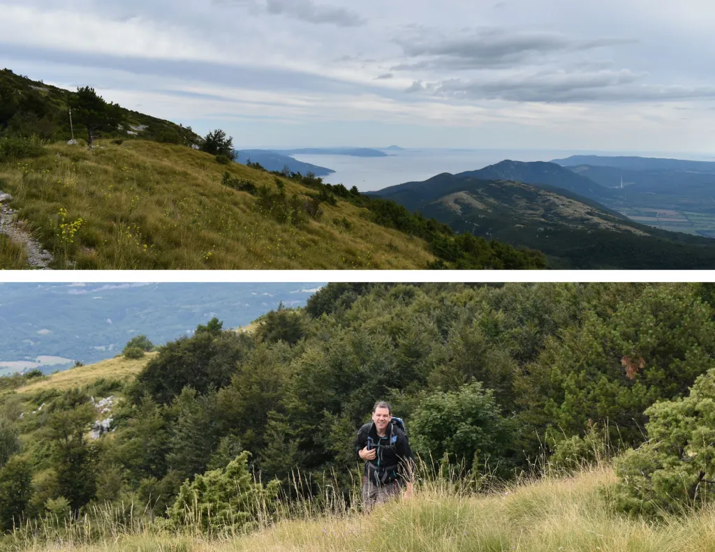Učka, predivni vidici iznad Sedla.