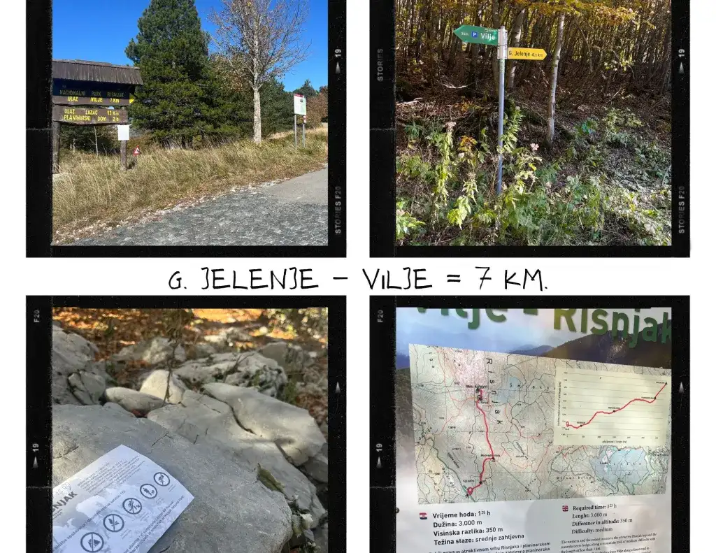 Vilje - Risnjak, od G. Jelenja prema polazišnoj točki Vilje