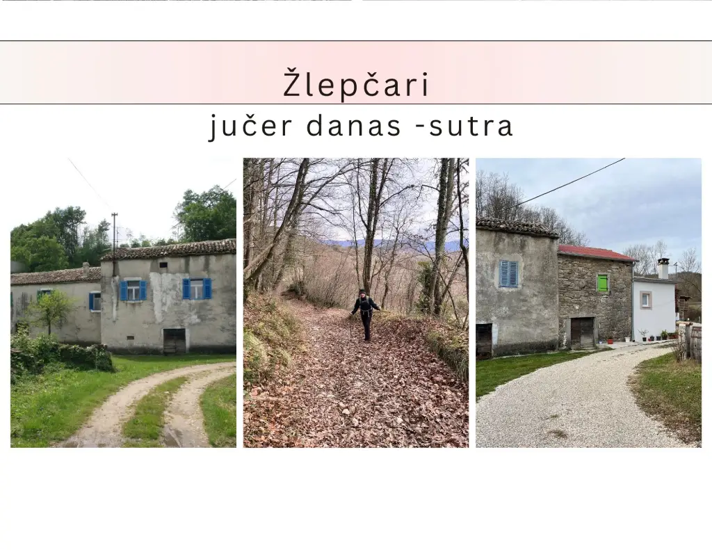 Staza sv. Šimuna, selo Žlepčari nalazi se u podnožju Gračišća